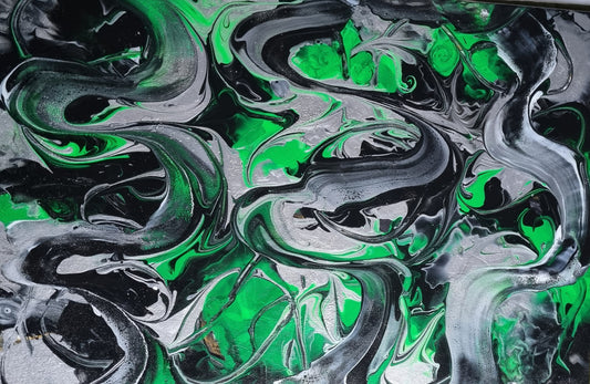 "Silver n Lime Swirl"