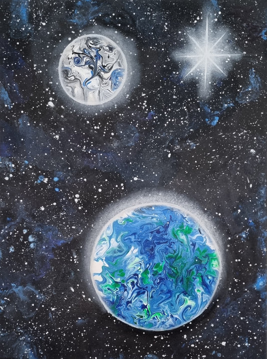 "Blue Earth Moon 'n Star"